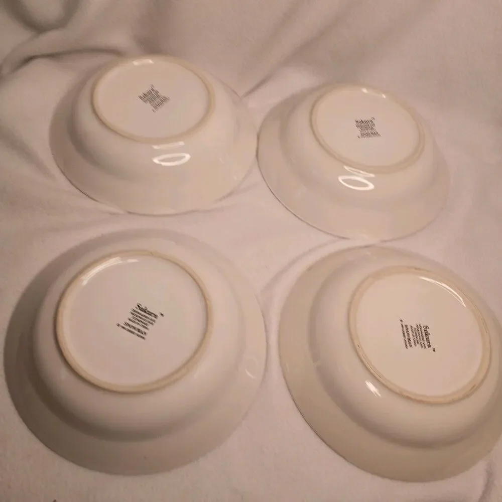 4 Coupe Soup Bowls Debbie Mumm Sakura 7